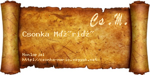 Csonka Márió névjegykártya