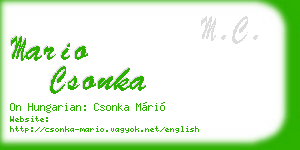 mario csonka business card